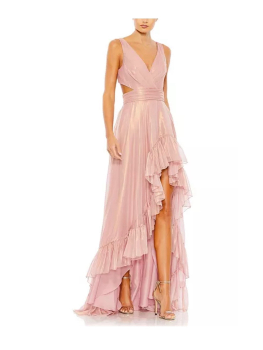 Women's Mac Duggal High Low Dress Size 6 Pink